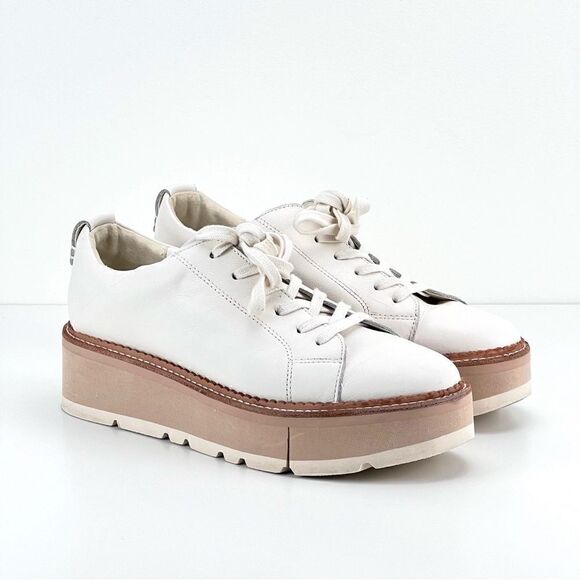 Dolce Vita Toyah Platform Sneakers in White Leather Women’s Size 9 - Picture 3 of 13